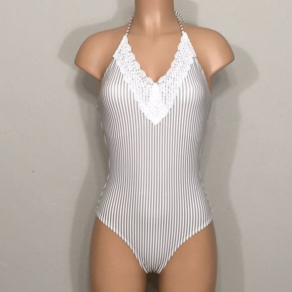 Lauren Conrad lace trim swimsuit. NWOT - Picture 1 of 7